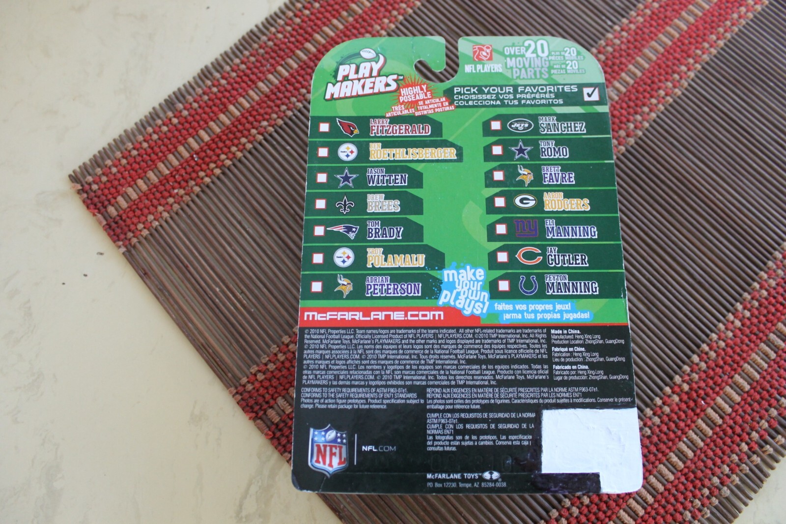 NFL PLAYMAKERS: BRADY, WILSON, BRYANT, LUCK, MANNING, TEBOW, ALLEN, FLACCO, WARE