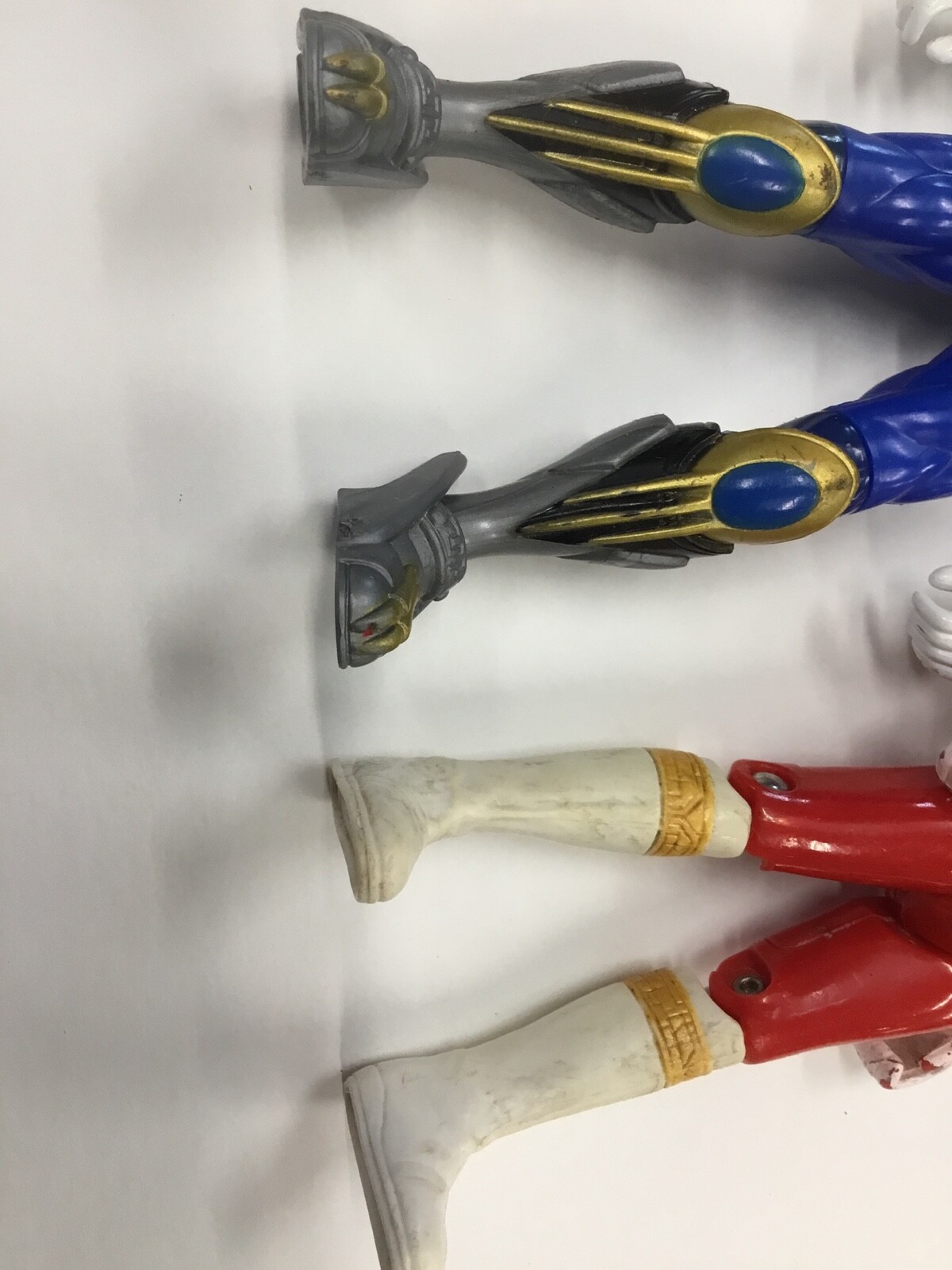 Vintage Lot Of 3 Power Ranger Figures red blue black