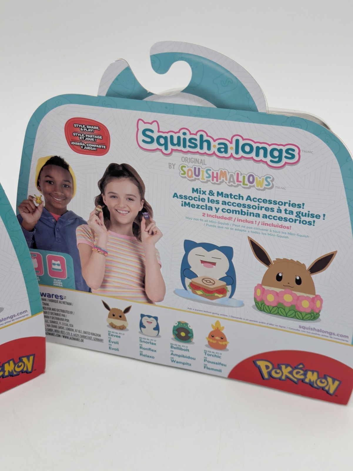 Pokémon Squishalongs Series 1 Mini Squish Complete Set of both packs 8 total sqs
