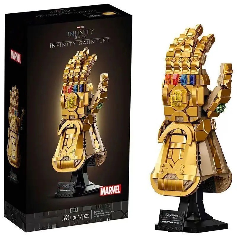 New 32Cm Figure Blocks Bricks Toys Iron Man Nano Gauntlet Thanos Infinity Buildi