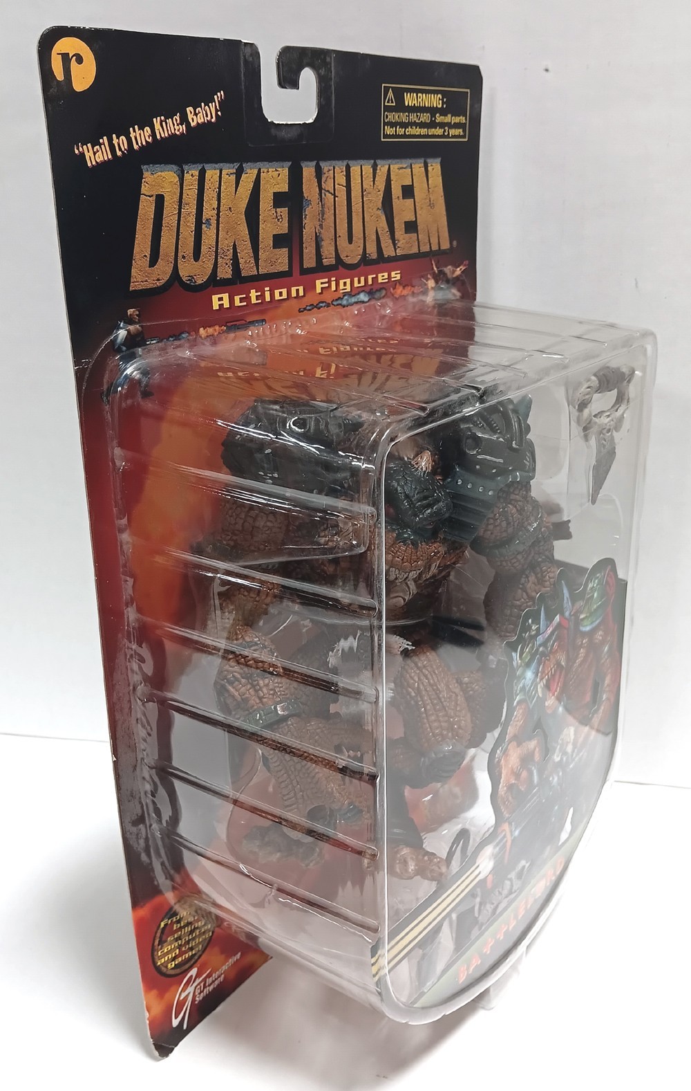 BATTLELORD DUKE NUKEM ACTION FIGURES RESAURUS 1997 UNOPENED SHELF-WEAR TO CARD