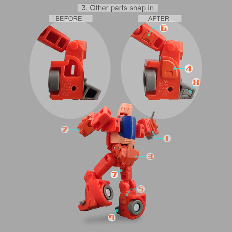 3D DIY Upgrade Kit Replace Arm Skirt Armour Filler For SS86 Wheelie