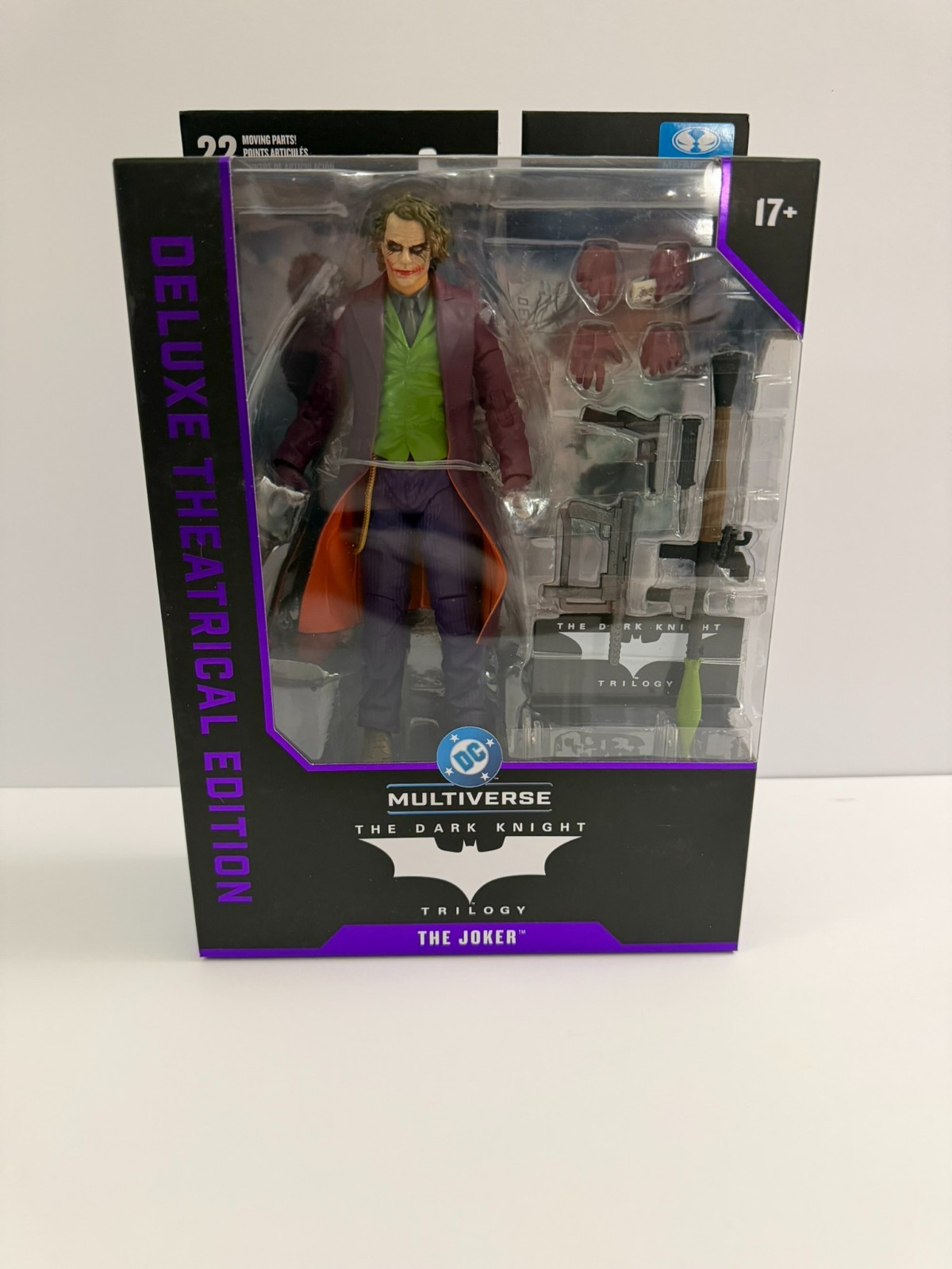 McFarlane DC Deluxe Theatrical Edition Dark Knight Trilogy The Joker Figure NEW!