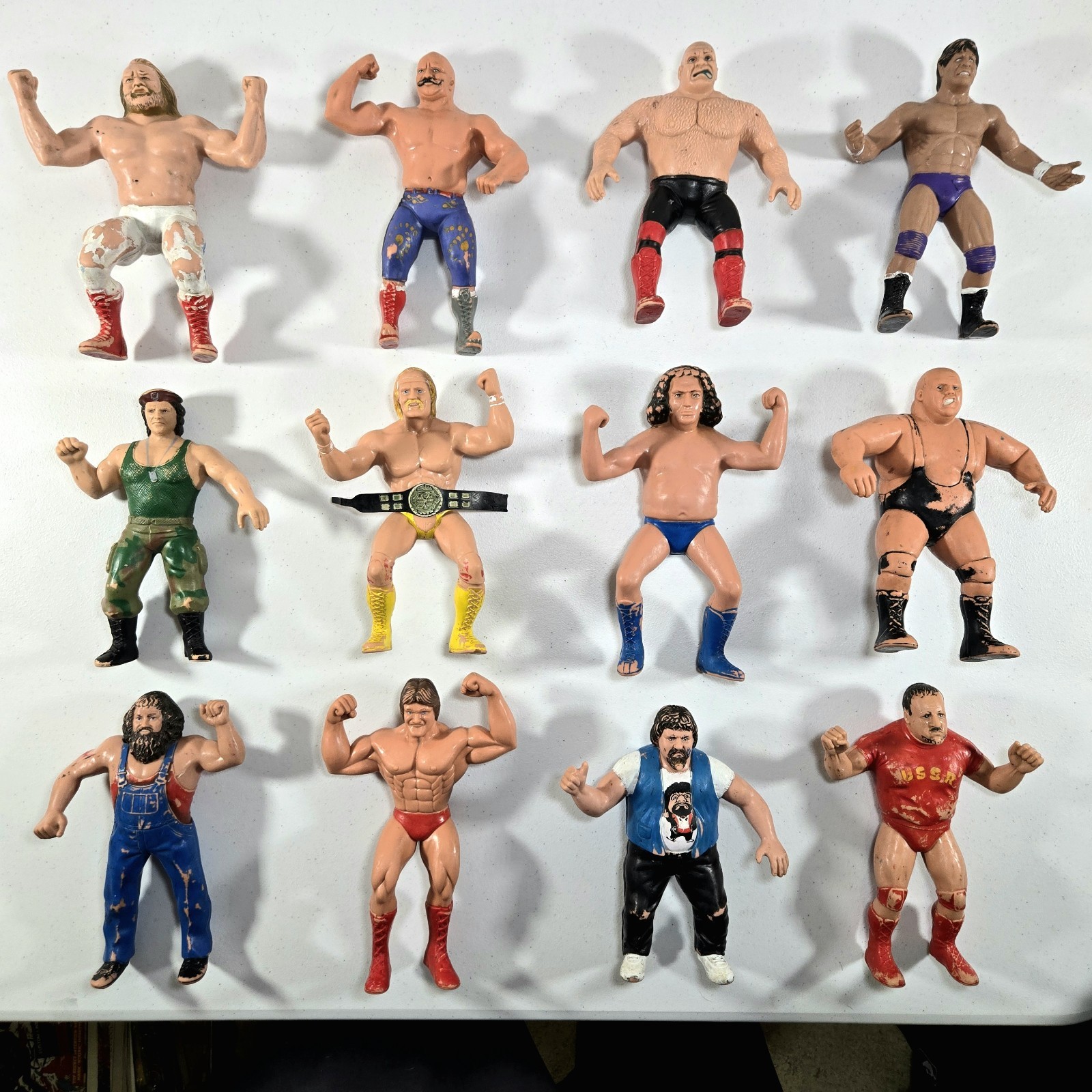 LOT OF 12 WWF LJN WRESTLING SUPERSTARS ACTION FIGURES HULK HOGAN ANDRE THE GIANT