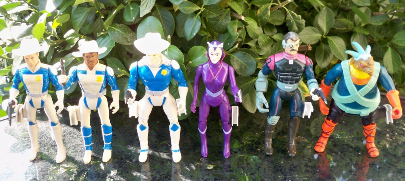 Galoob Of The Galaxy Rangers 1986 FULL SET OF 6 GOOSE FOX DOC QUEEN LAZARUS KIDD