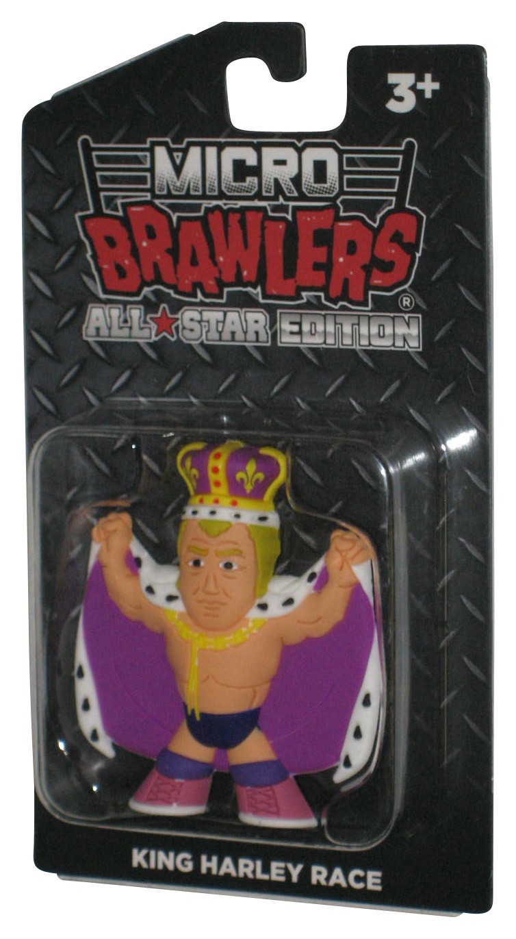 Micro Brawler WWE King Harley Race Pro Wrestling Tees Mini Figure – (All Star E