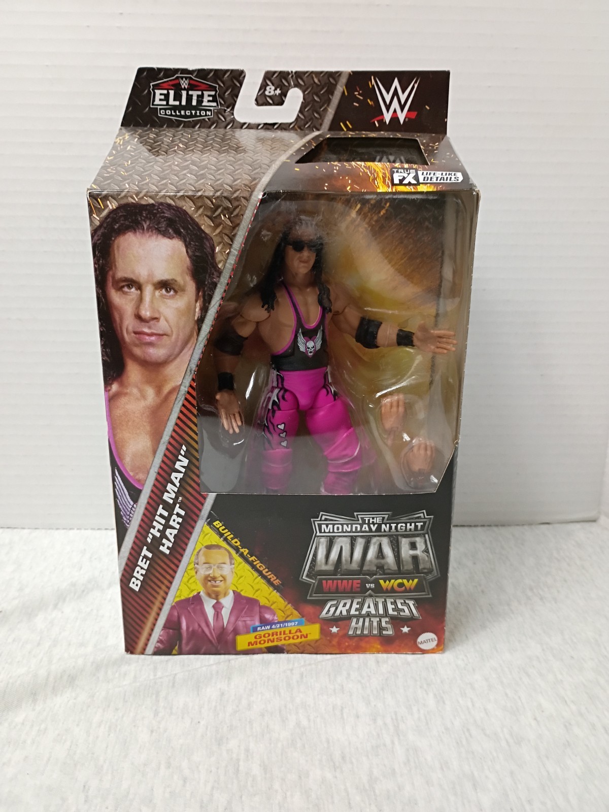 WWE Elite Monday Night Wars Greatest Hits Wave 2 BRET HITMAN HART Figure w/ BAF