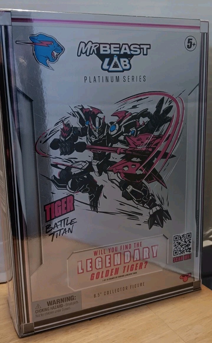 Mr Beast Lab Platinum Series 6.5” Golden Tiger Battle Titan Figure 35 Joints