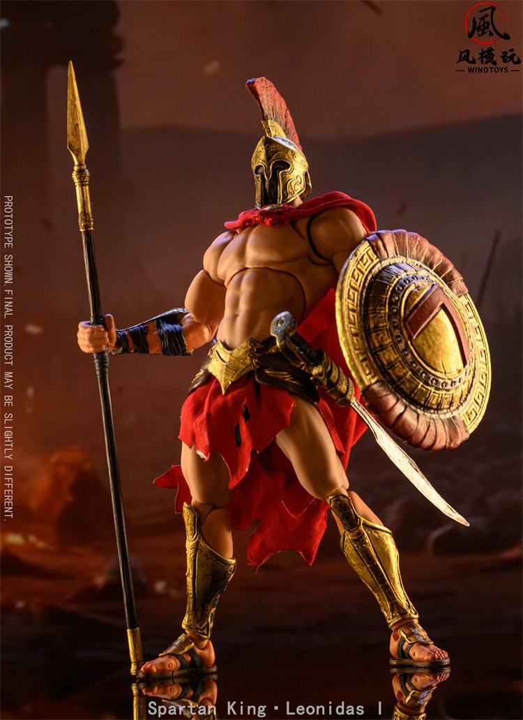 Wind Toys 1/12 King Leonidas I of Sparta 6″ Male Action Figure Bloodstained Doll