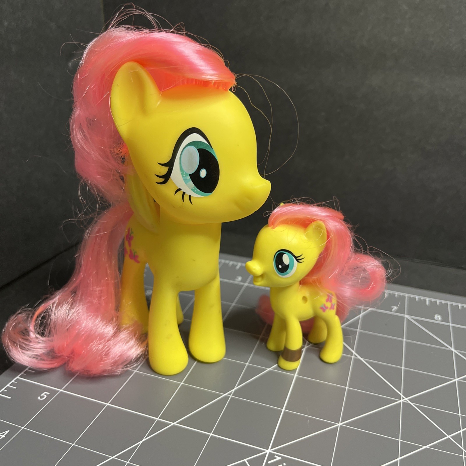 MLP Set Of 2 My Little Pony G4 Fluttershy 2016 Hasbro 6” And Baby 3” No Wings