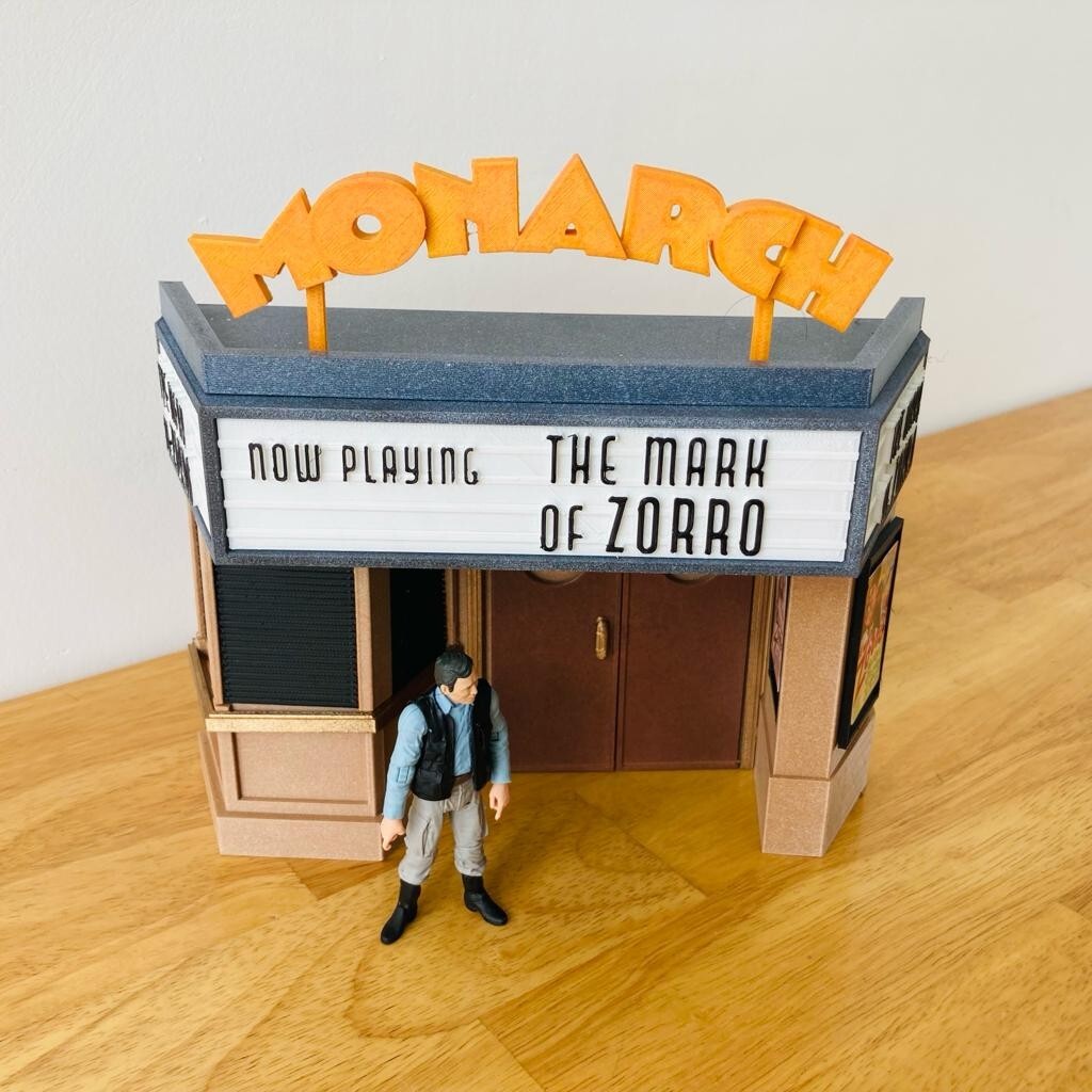 Monarch Theater diorama for 3.75 in (1:18 Scale) Figure