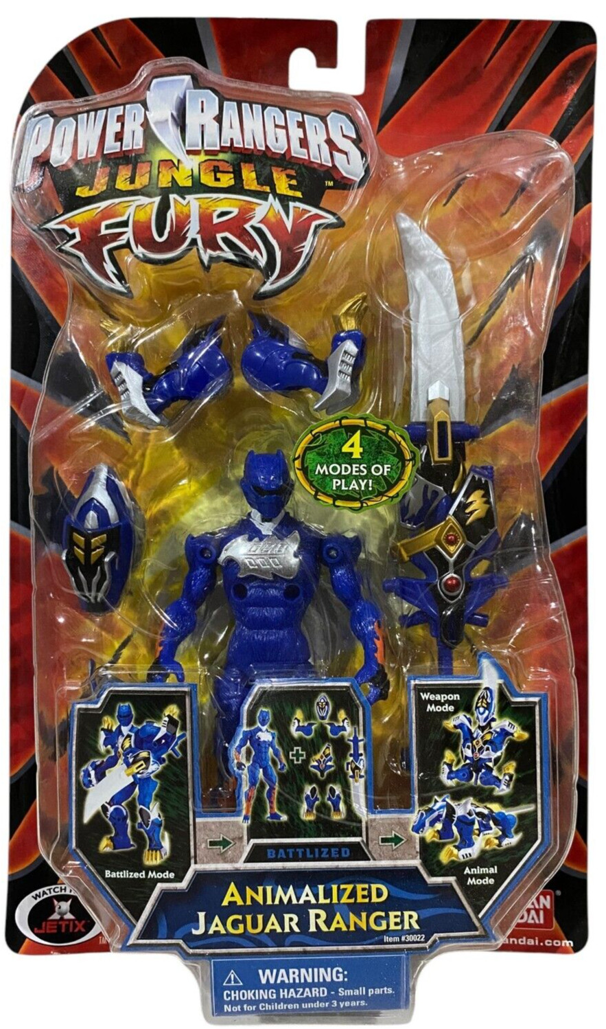 Power Rangers Jungle Fury Animalized Jaguar Ranger Action Figure NEW 2007 Blue