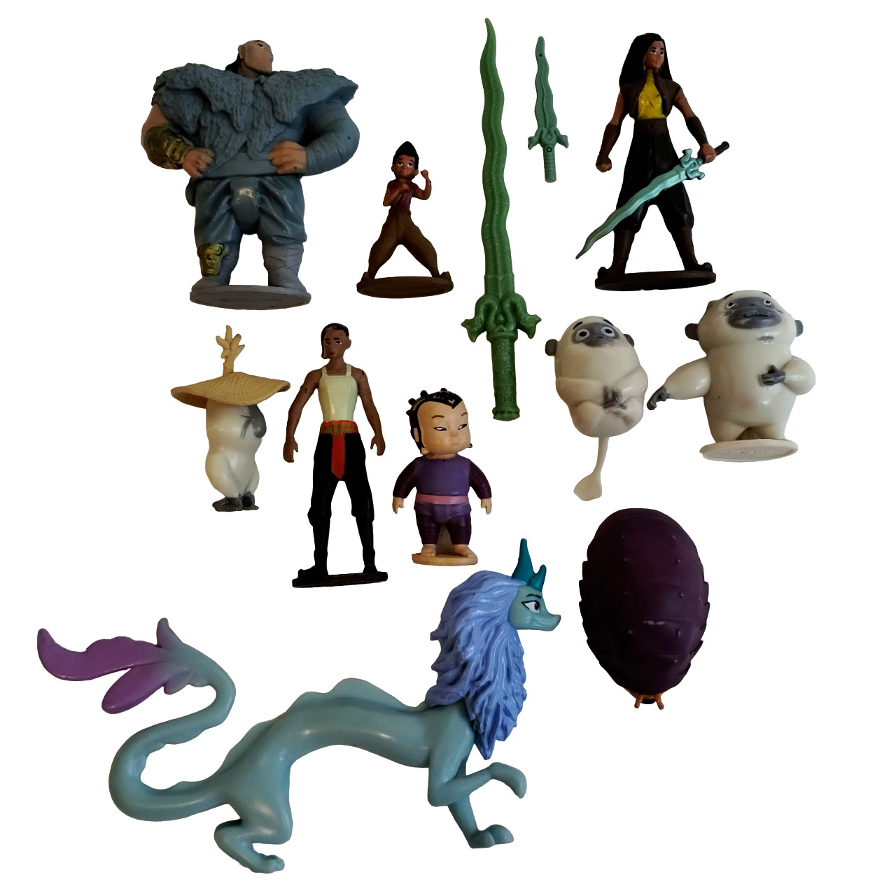 Disney Raya And The Last Dragon Lot of 12 Sisu Tuk Tuk Dyan Baby Noi Swords