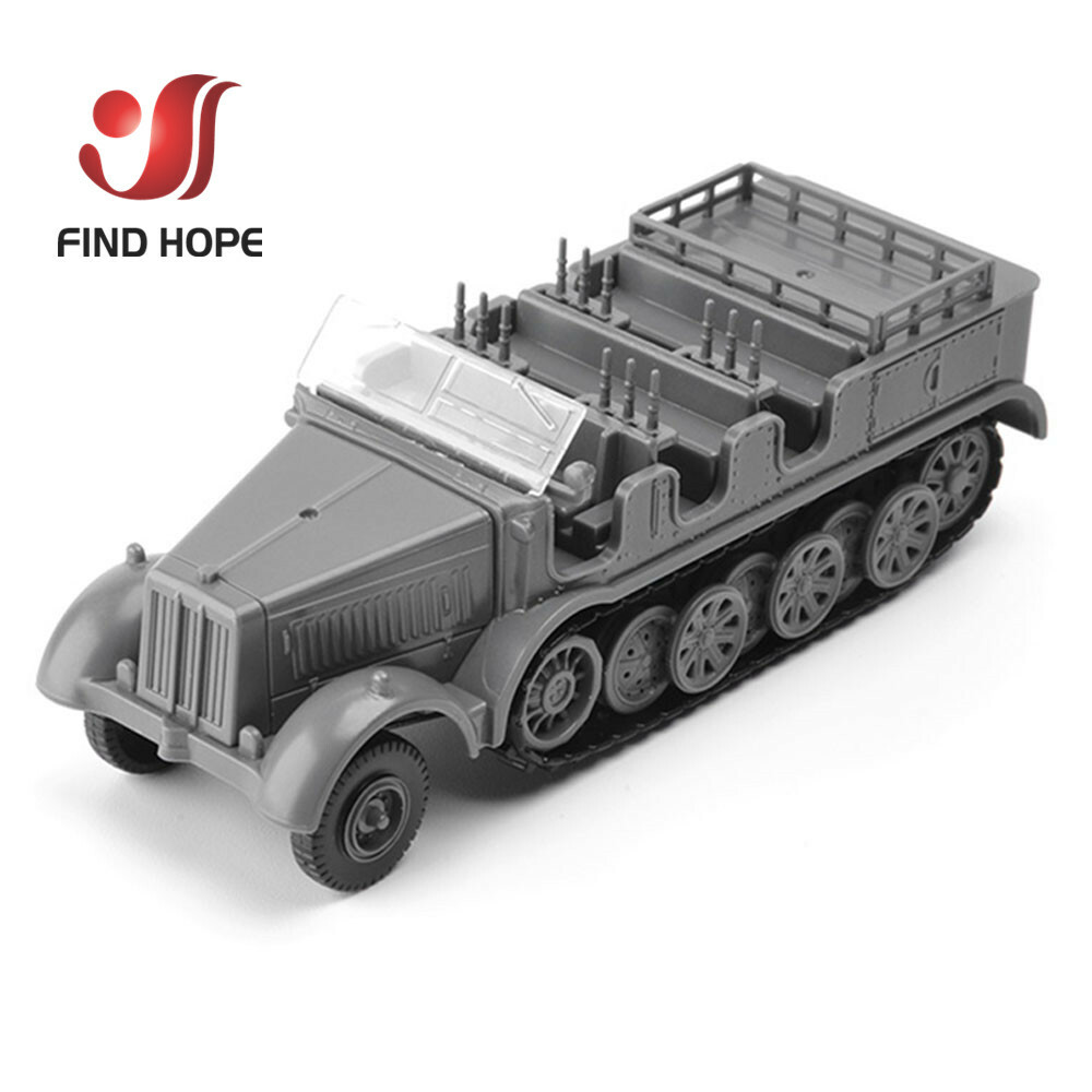 1/72 4D Germany SD.KFZ.7 Assemble Model Toy Car Armored Car+10 Soldier Model
