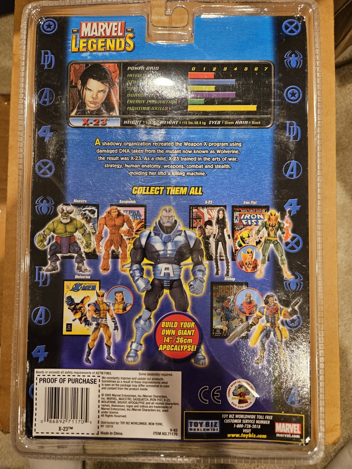 ToyBiz Marvel Legends Apocalypse BAF Series X-23 Purple Variant Brand New Sealed