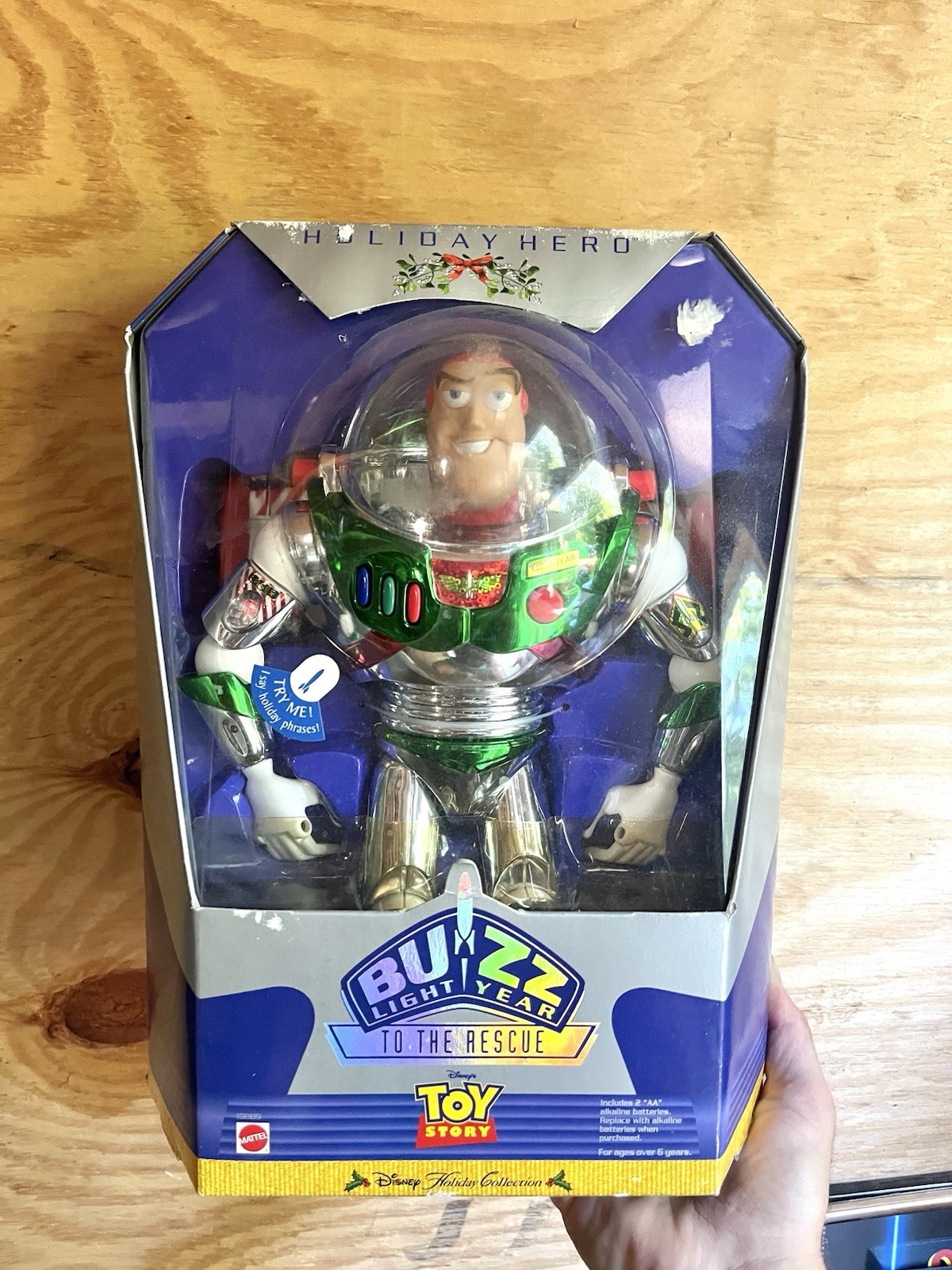 NEW 1998 Toy Story BUZZ Lightyear Holiday Hero Unopened NIB Vintage