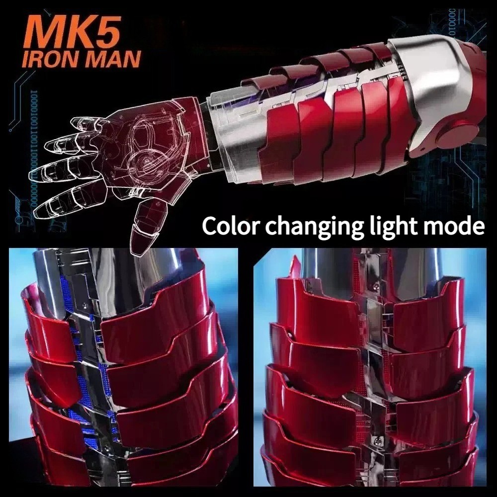 1/1 Iron Man MK5 Right Arm Glove Wearable Voice Control Touch Remote Control US