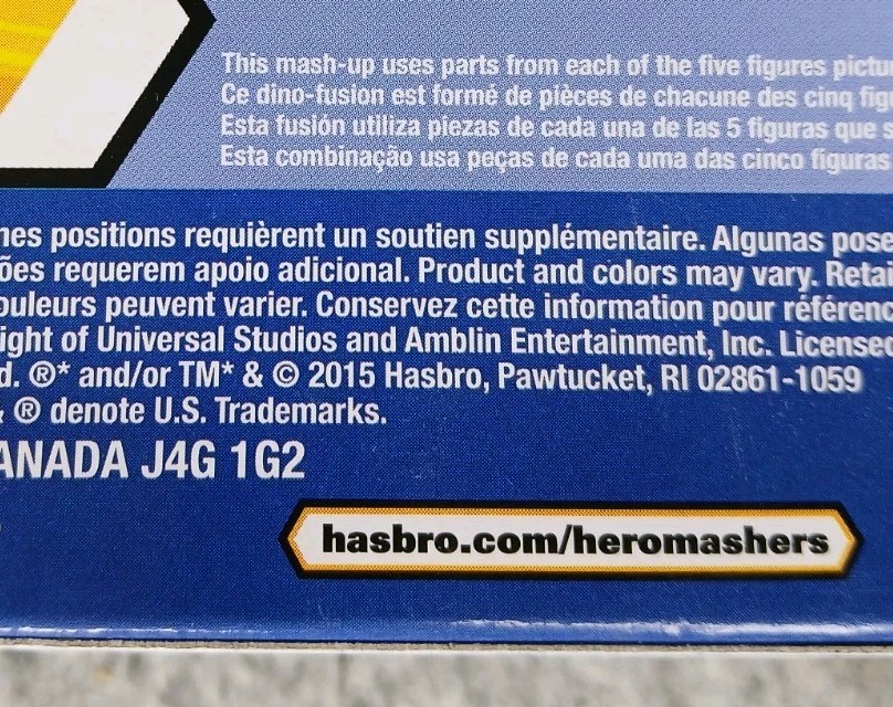 Jurassic World Hero Mashers Carnotaurus Ichthyosaurus Dino Fusion NIB Hasbro