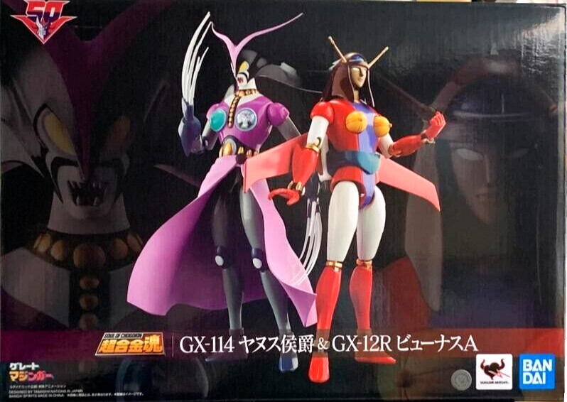 Bandai Great Mazinger Soul of Chogokin GX-114 Janus & GX-12R Venus A New In Hand