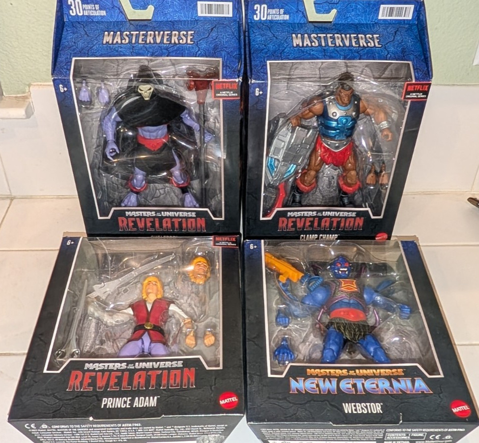 Masters of the Universe Webstor Prince Adam Clamp Champ Horde Skeletor Wave Lot