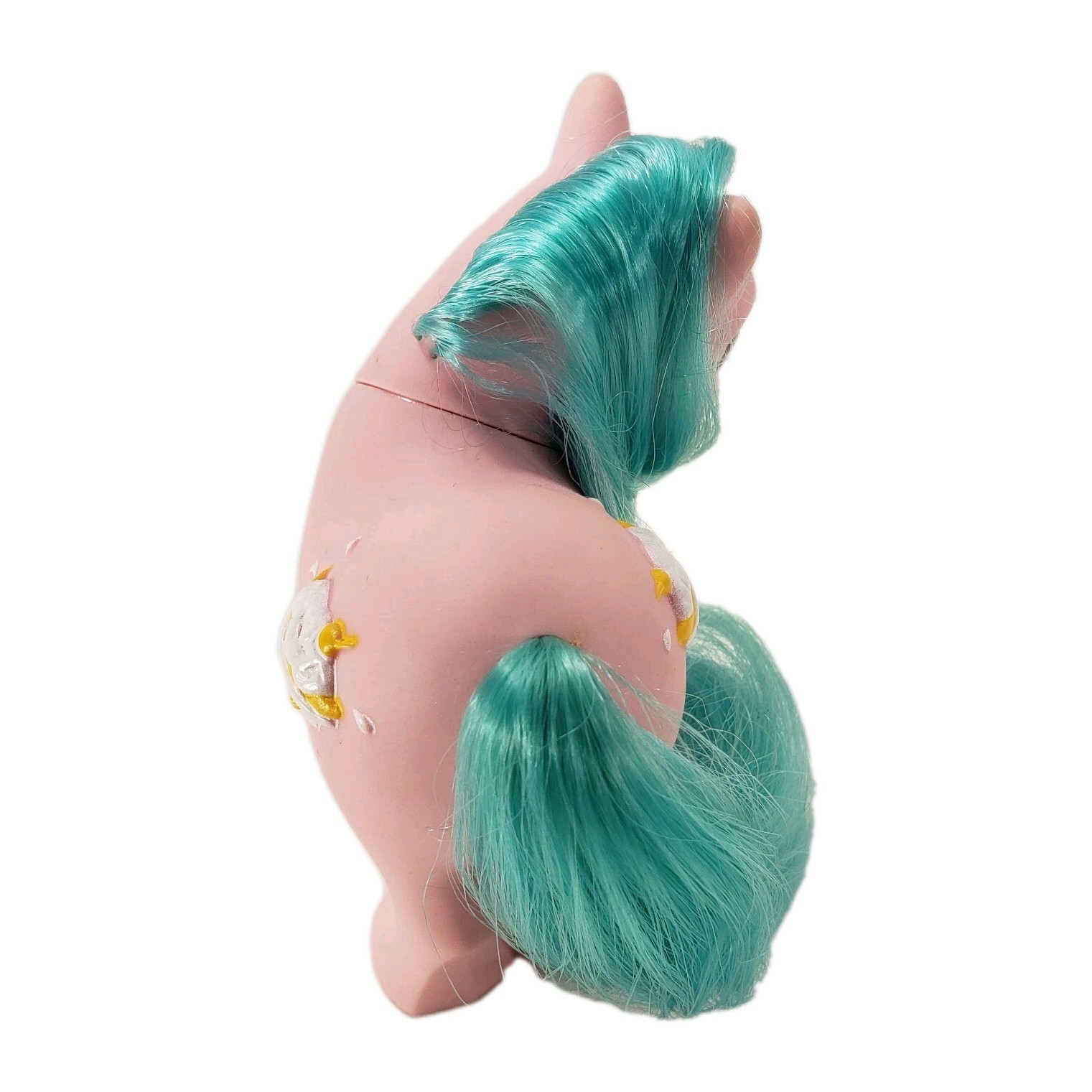 My Little Pony MLP G1 VTG Banana Surprise Sundae 3D Symbol Pink Aqua 1987 Rare