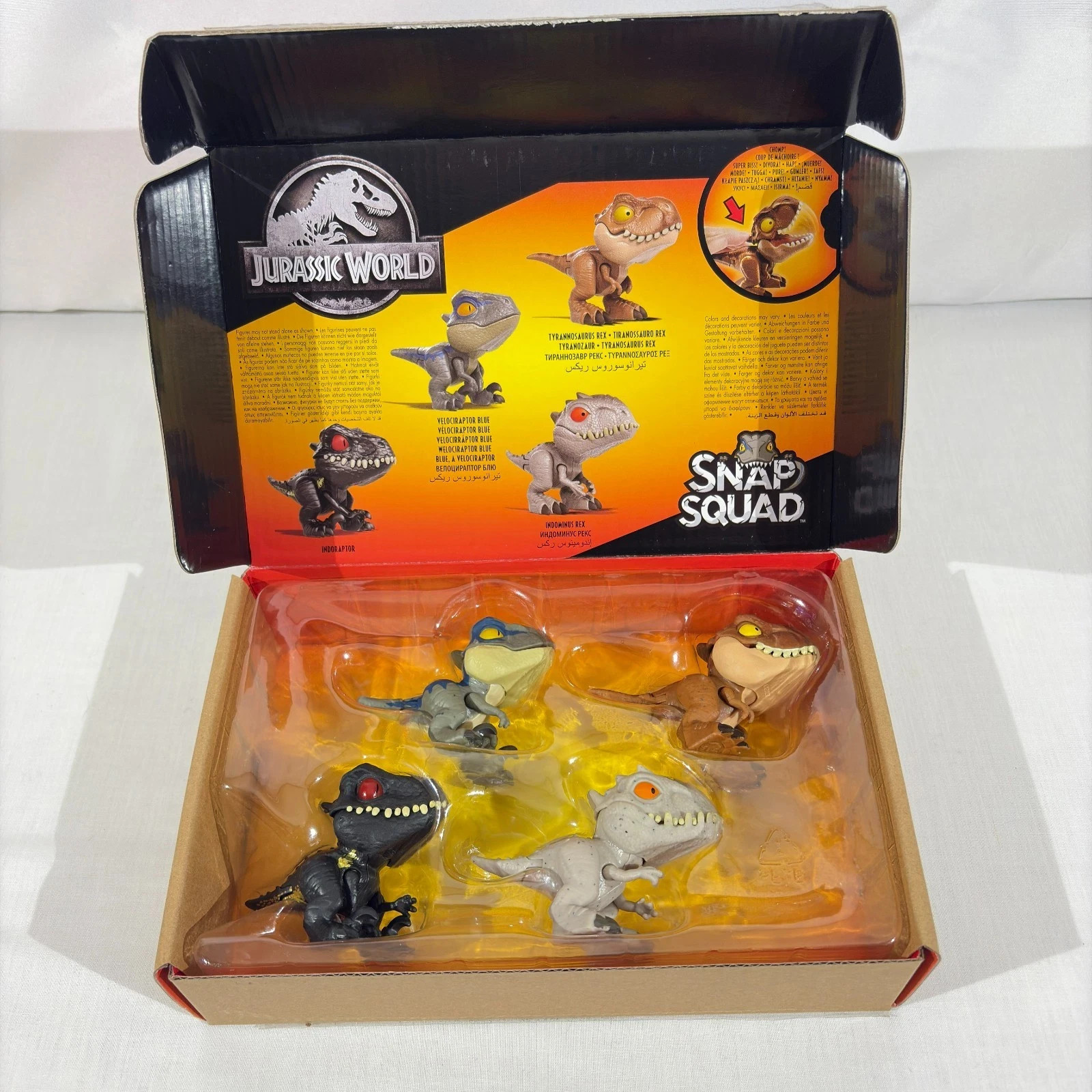NEW MATTEL Jurassic World Snap Squad Pack Wave 1 (Set of 4) Toys COMES IN BOX