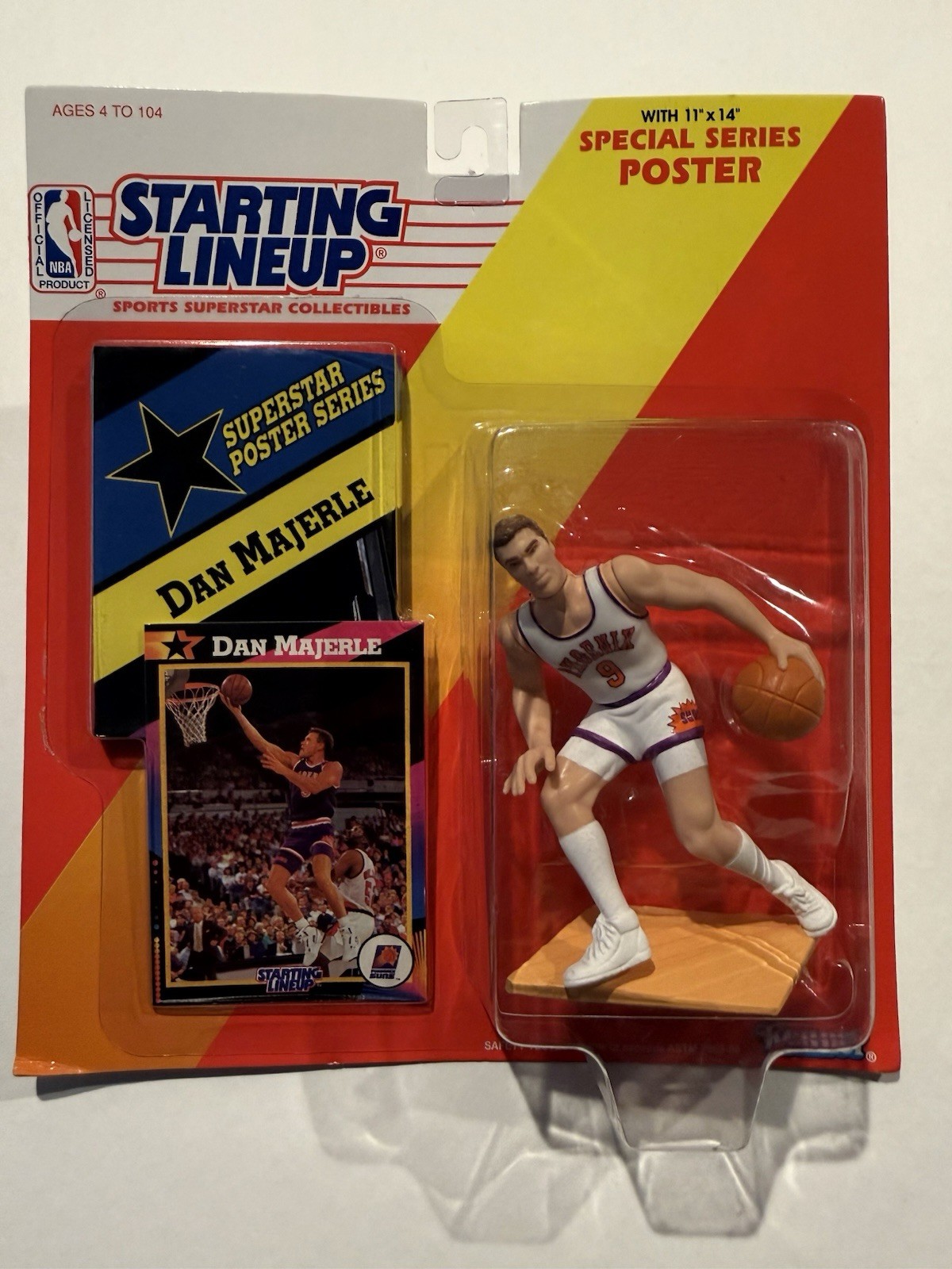 💥🏀 1992 DAN MAJERLE Starting Lineup, Phoenix Suns, NBA, Card & Poster 🏀💥
