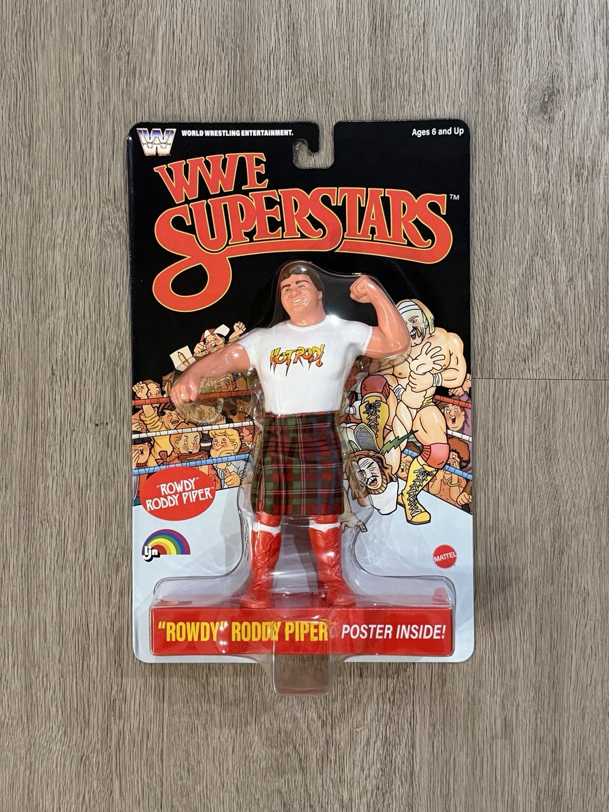 Mattel LJN WWE Superstars Series 3 Rowdy Roddy Piper Chase Black Target IN HAND