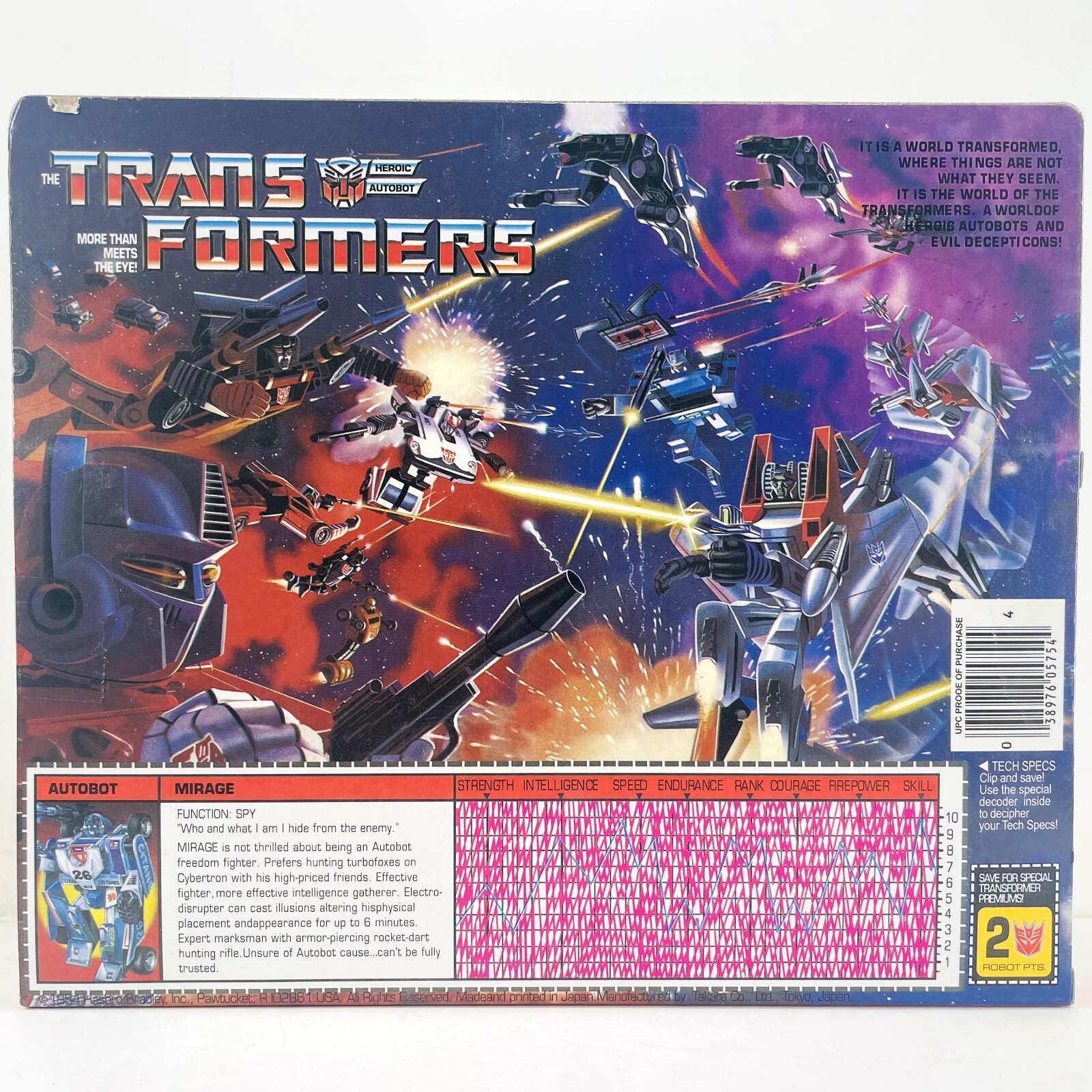Transformers G1 Mirage Autobot Spy Action Figure Reissue Toys New in Box