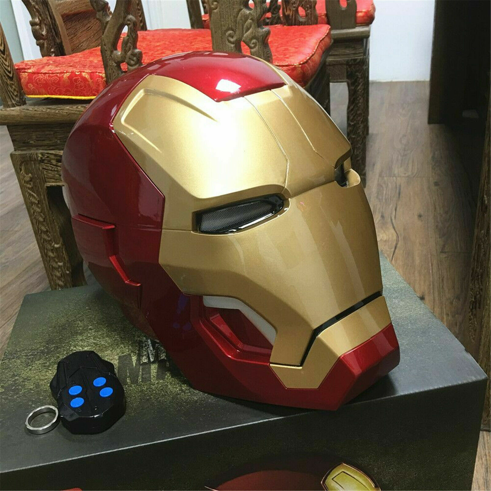 Iron Man 1:1Scale Wearable Open Close MK42 Helmet Toys Cosplay model Figure