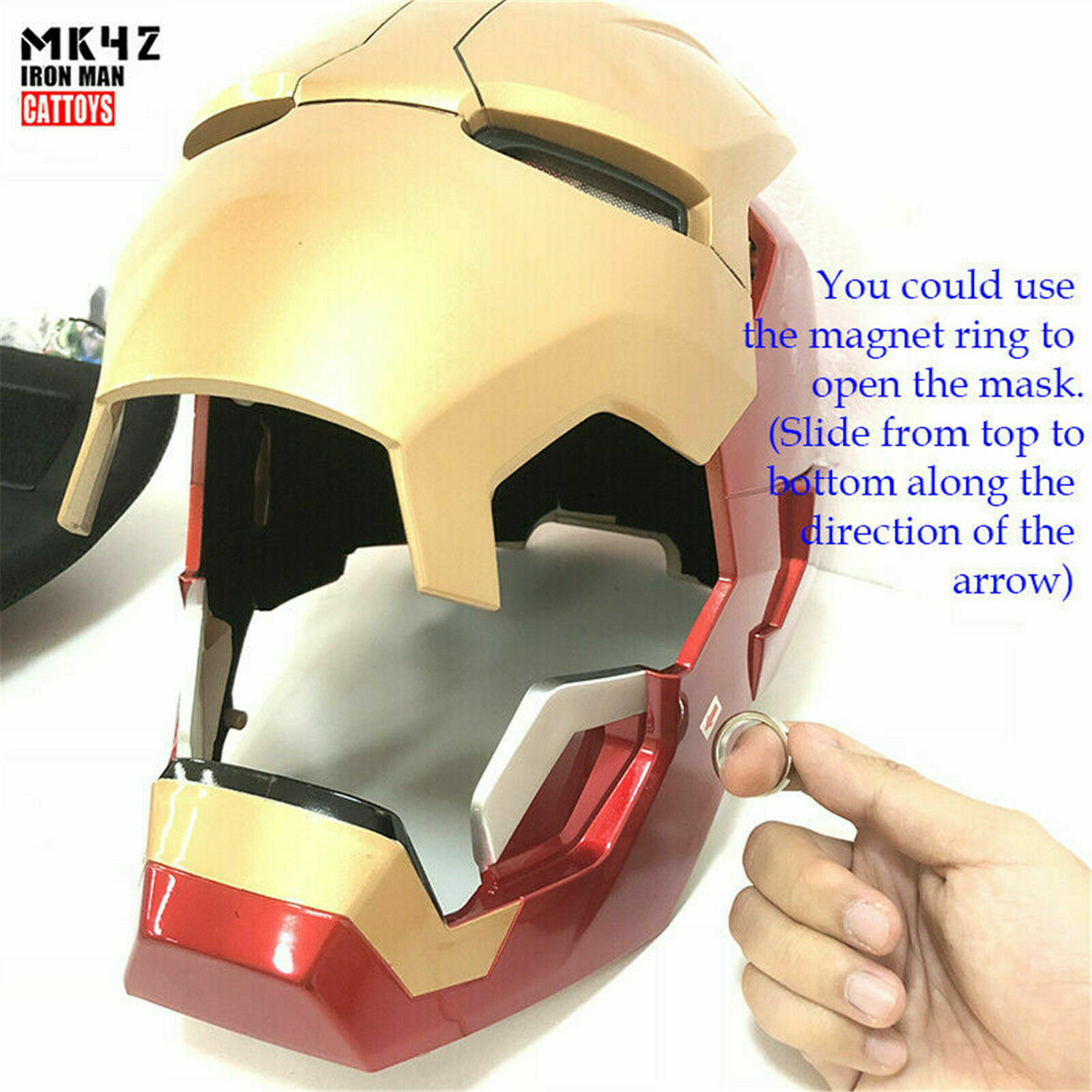Iron Man 1:1Scale Wearable Open Close MK42 Helmet Toys Cosplay model Figure