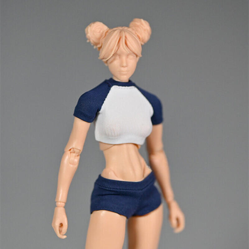 1Set 1:12 Scale Sportswear Tops Shorts Clothes for 6″ Female Action Figure Toys