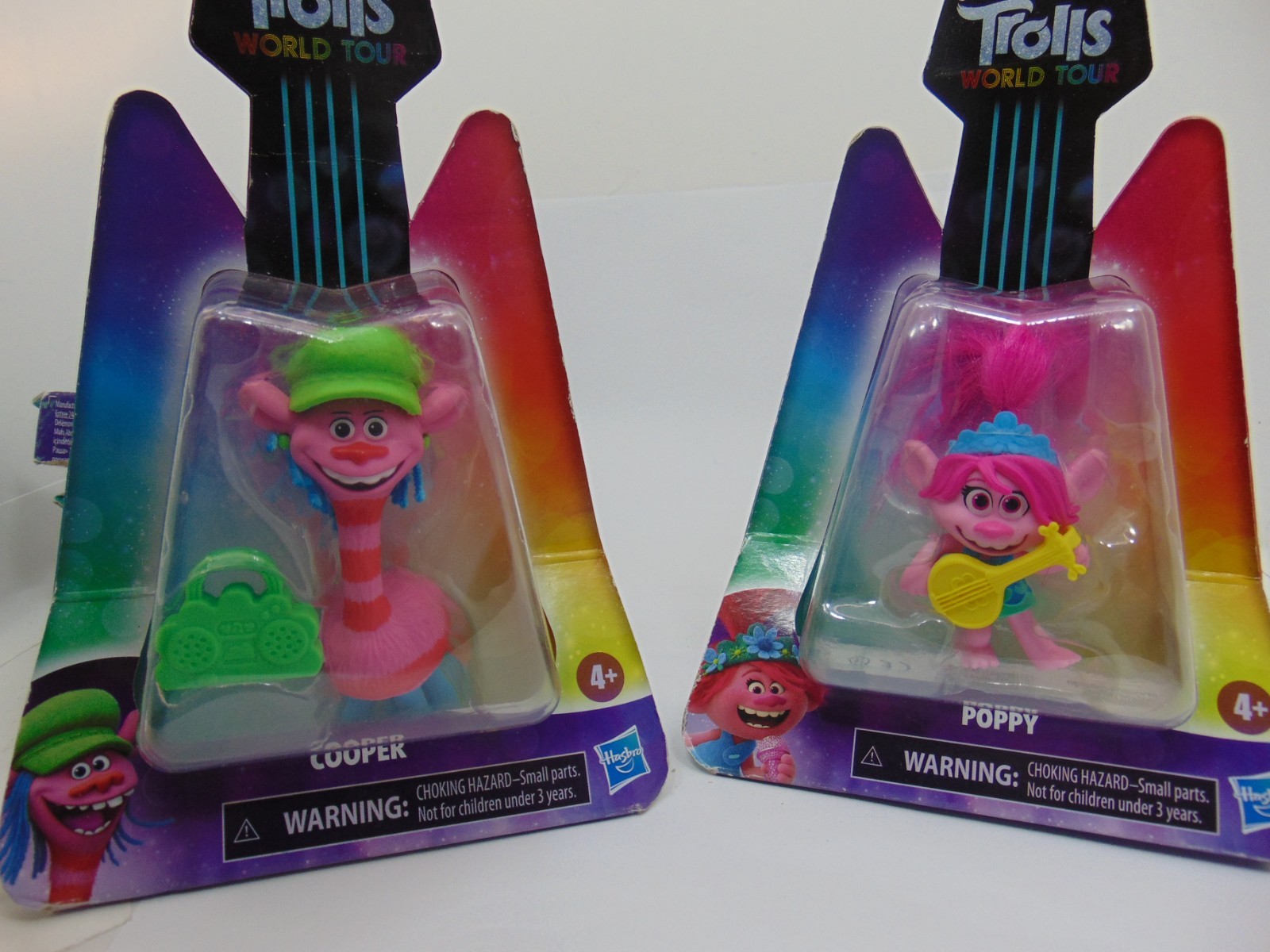 Lot of 4, DreamWorks Troll Figures 1 World Tour Diamond