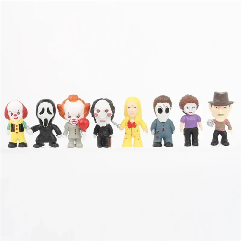 24Pcs/Set Horror Movie Characters V for Vendetta Chucky Freddy Jason Scary Saw