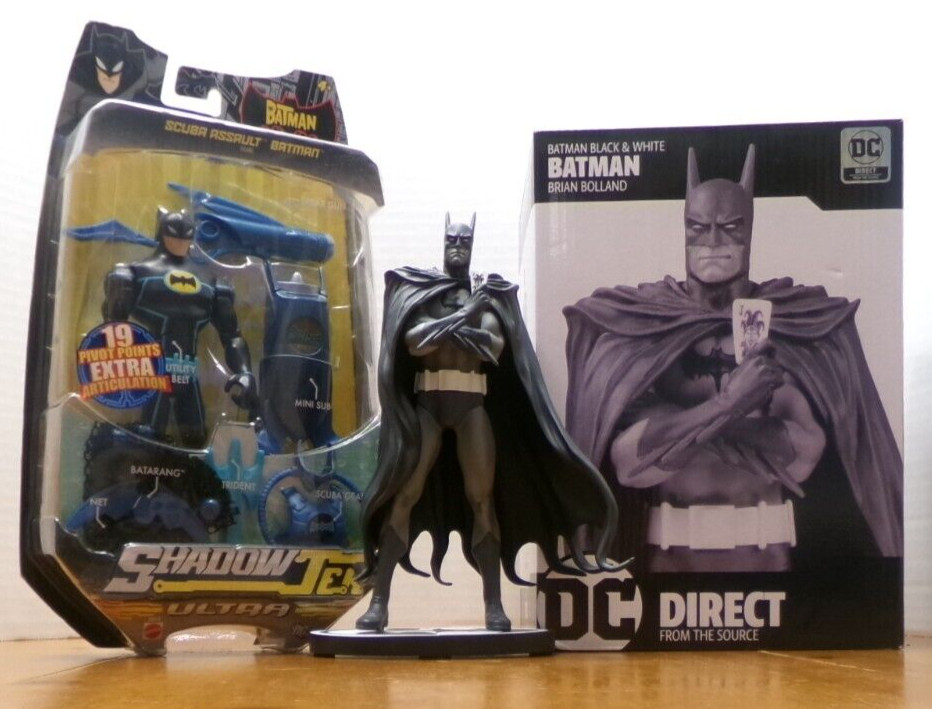 FATHER & SON BATMAN SPECIAL DEAL STATUE #’D BRIAN BOLLAND & SCUBA ASSAULT FIGURE