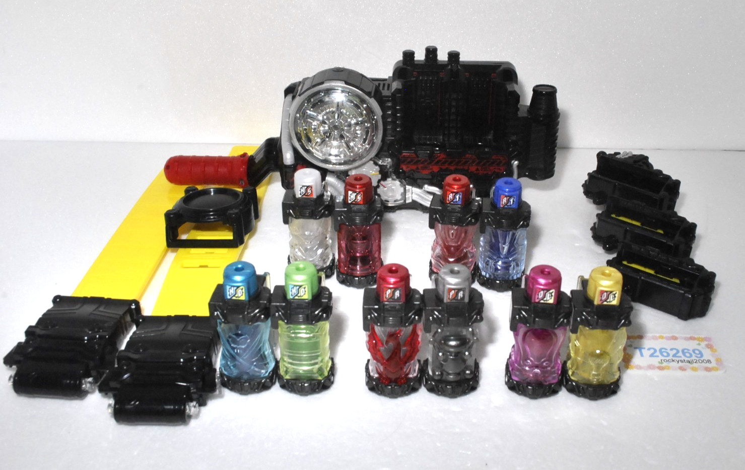 Kamen Rider Build DX Build Driver + 10 DX Best Match Full Bottle + Holder BANDAI