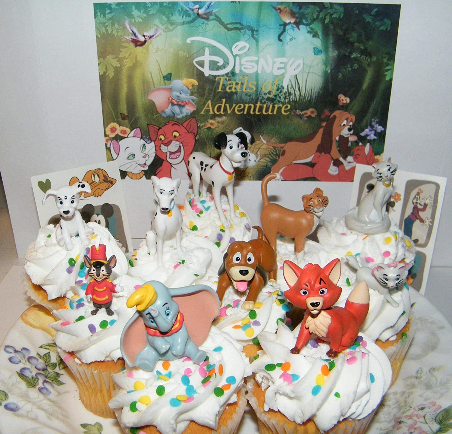 Disney Animal Friends Cake Toppers including Dumbo, Fox and Hound, and More!