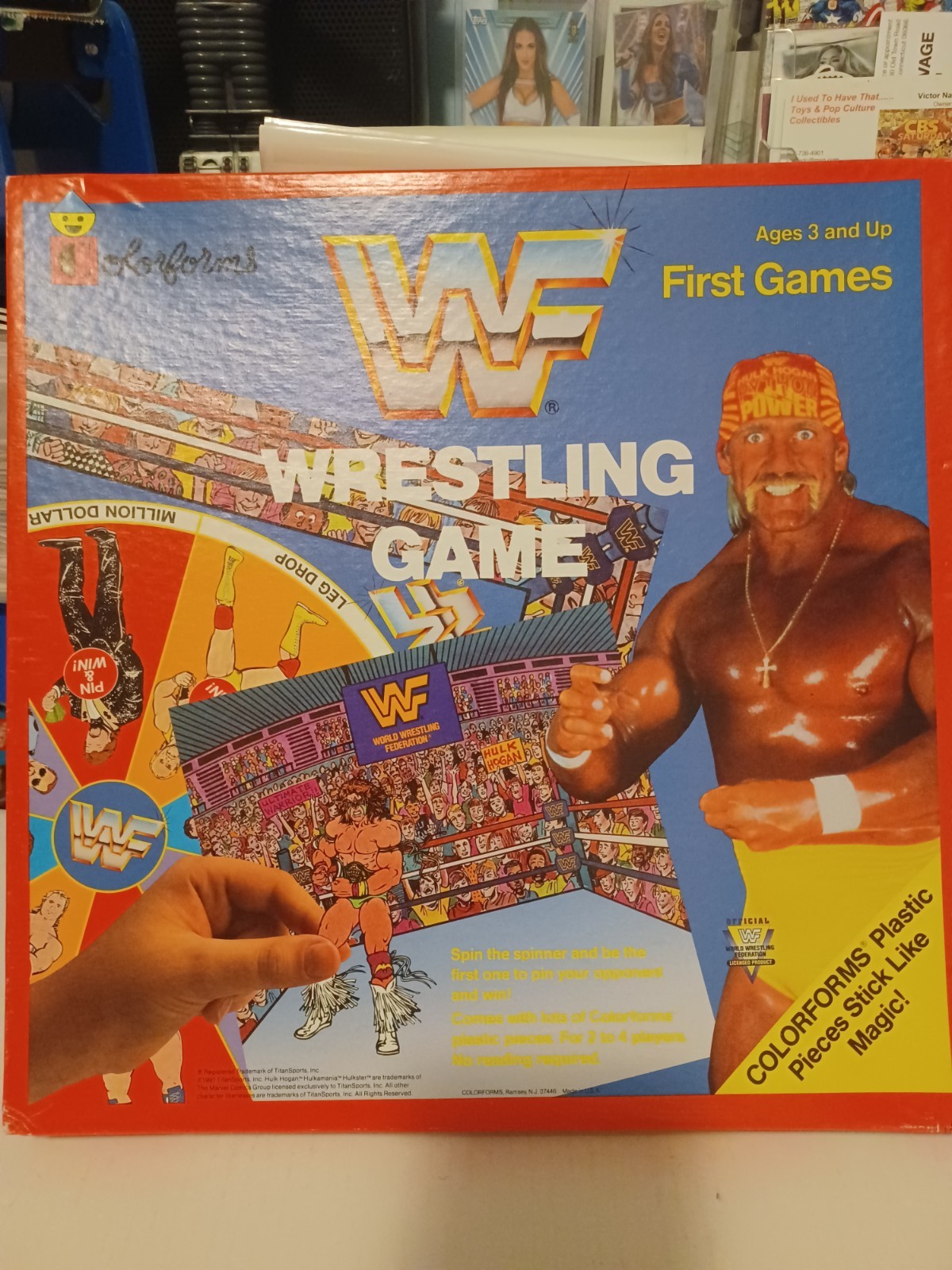 1991 TitanSports WWF Colorforms The Wrestling Game Hulk Hogan No. 7959 Complete