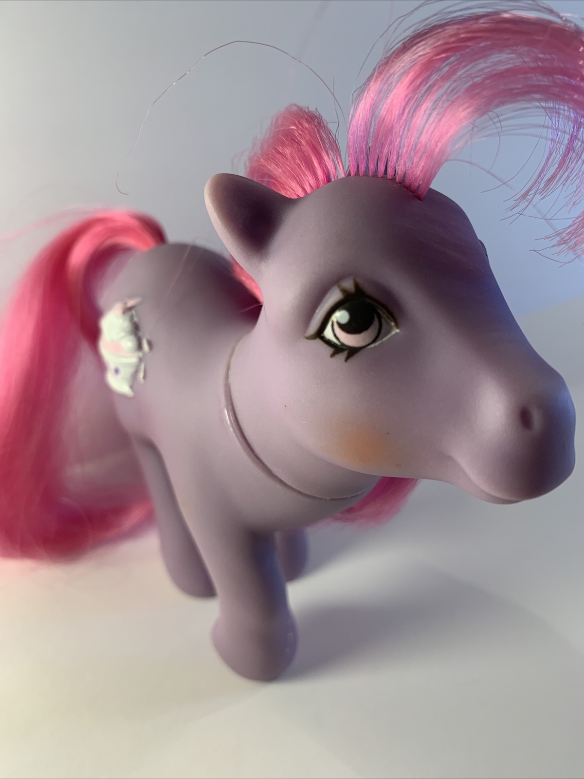 1987 My Little Pony “Sherbet Sundae” 3D Raised Symbol Purple Pink G1 Sundae Best