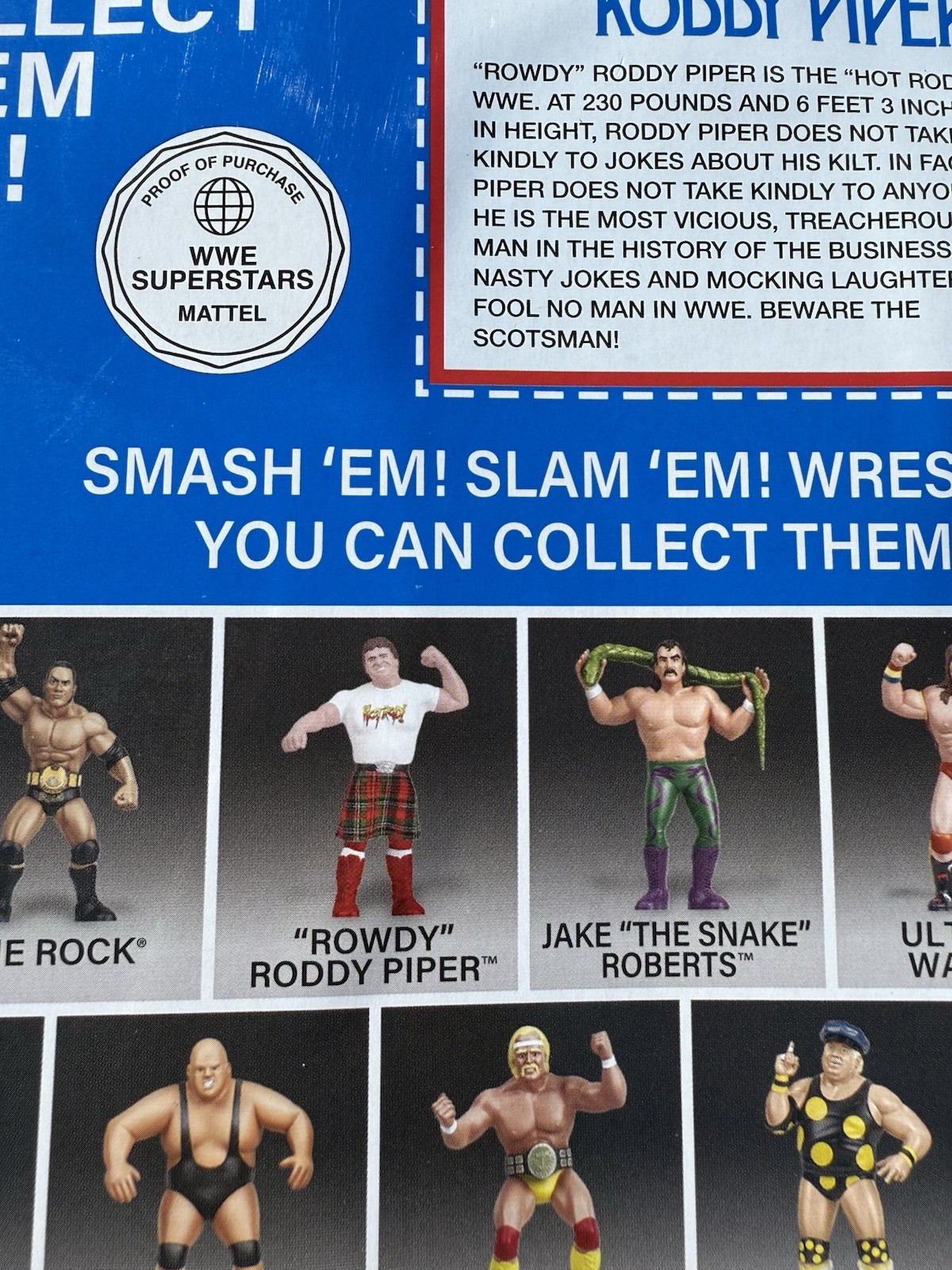 NEW Mattel LJN WWE Superstars Series 3 Rowdy Roddy Piper Chase Black Card Target