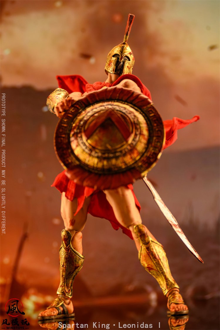 Wind Toys 1/12 King Leonidas I of Sparta 6″ Male Action Figure Bloodstained Doll