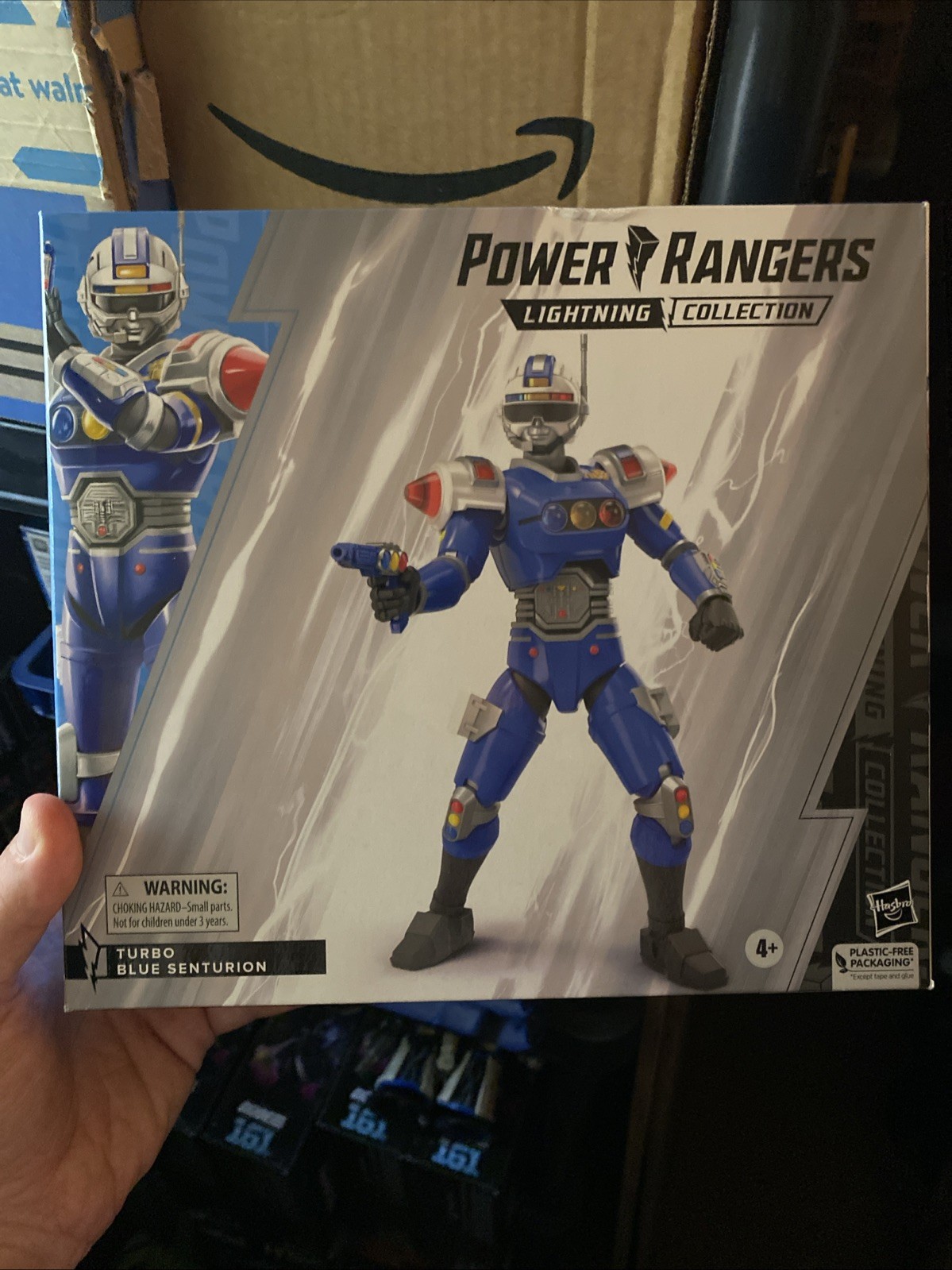 POWER RANGERS 2022 HASBRO 6” LIGHTING COLLECTION TURBO BLUE SENTURION FIGURE