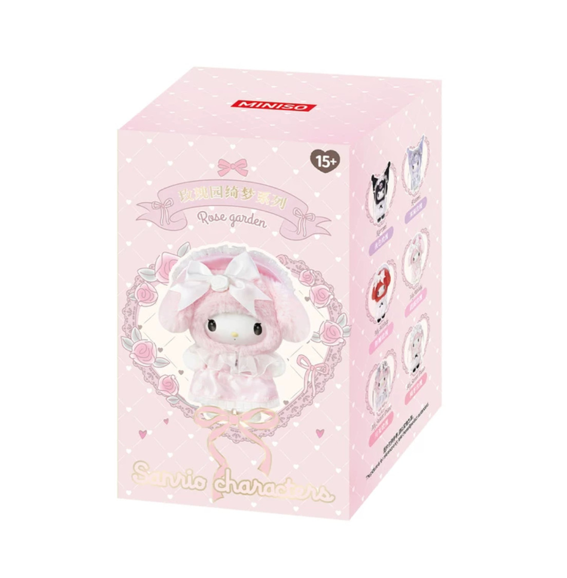 💡Miniso x Sanrio Characters Rose Garden Series Vinyl Plush One Random Blind Box