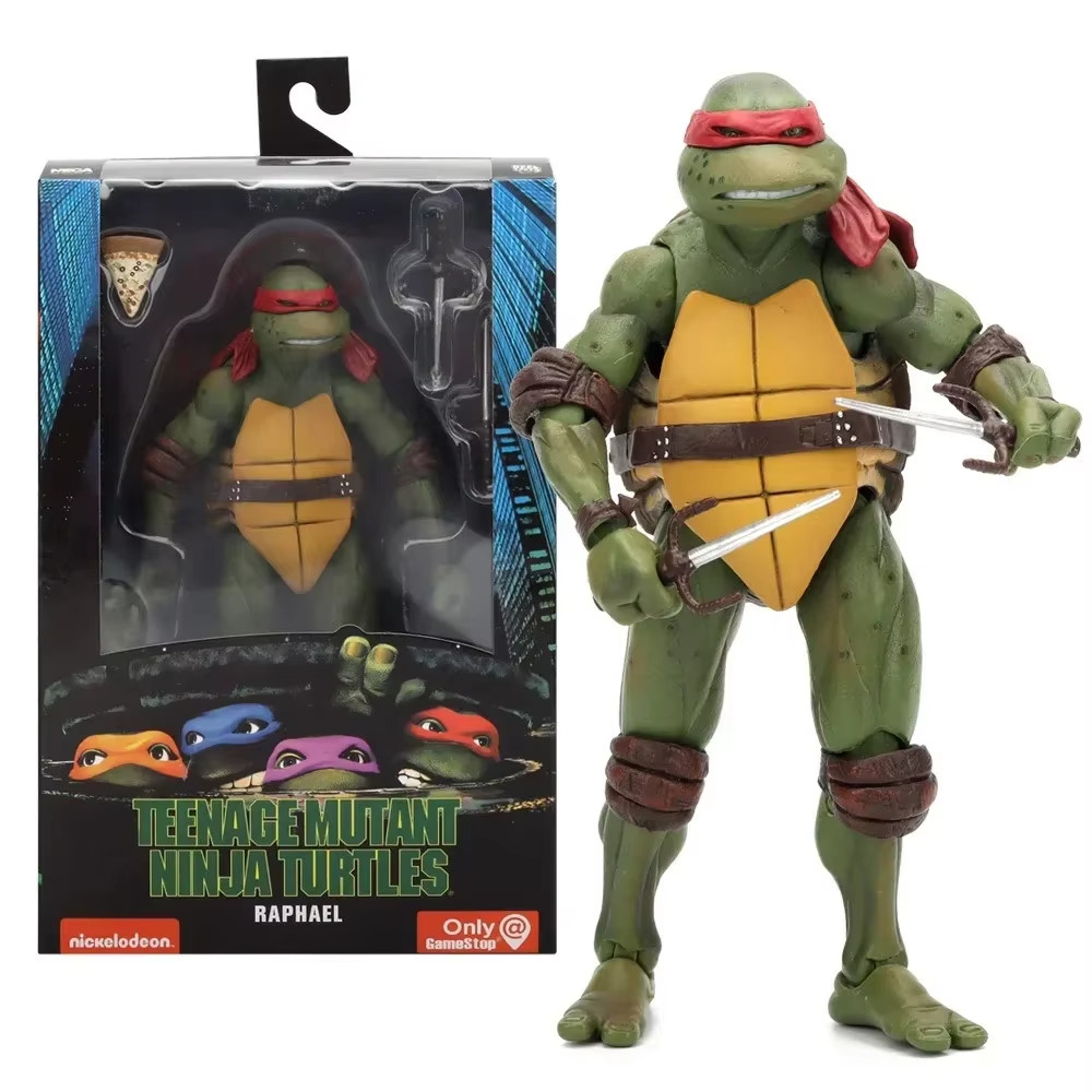 Teenage Mutant Ninja Turtles 7” Action Figure 4 Pcs NECA Reproduction 1990 Movie
