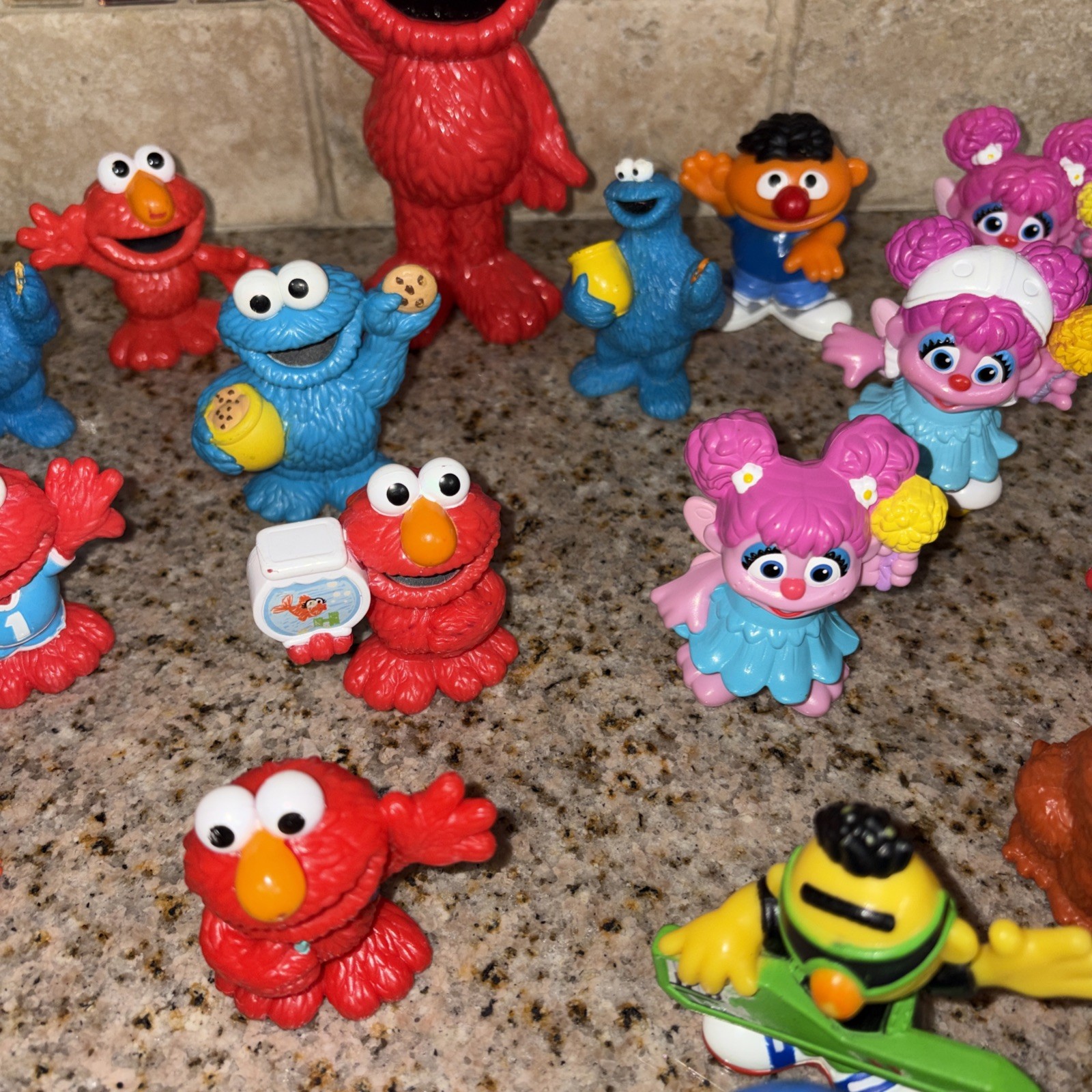 Sesame Street Big Bird Count Bert Ernie Elmo Jim Henson Muppets Figures Lot 4038
