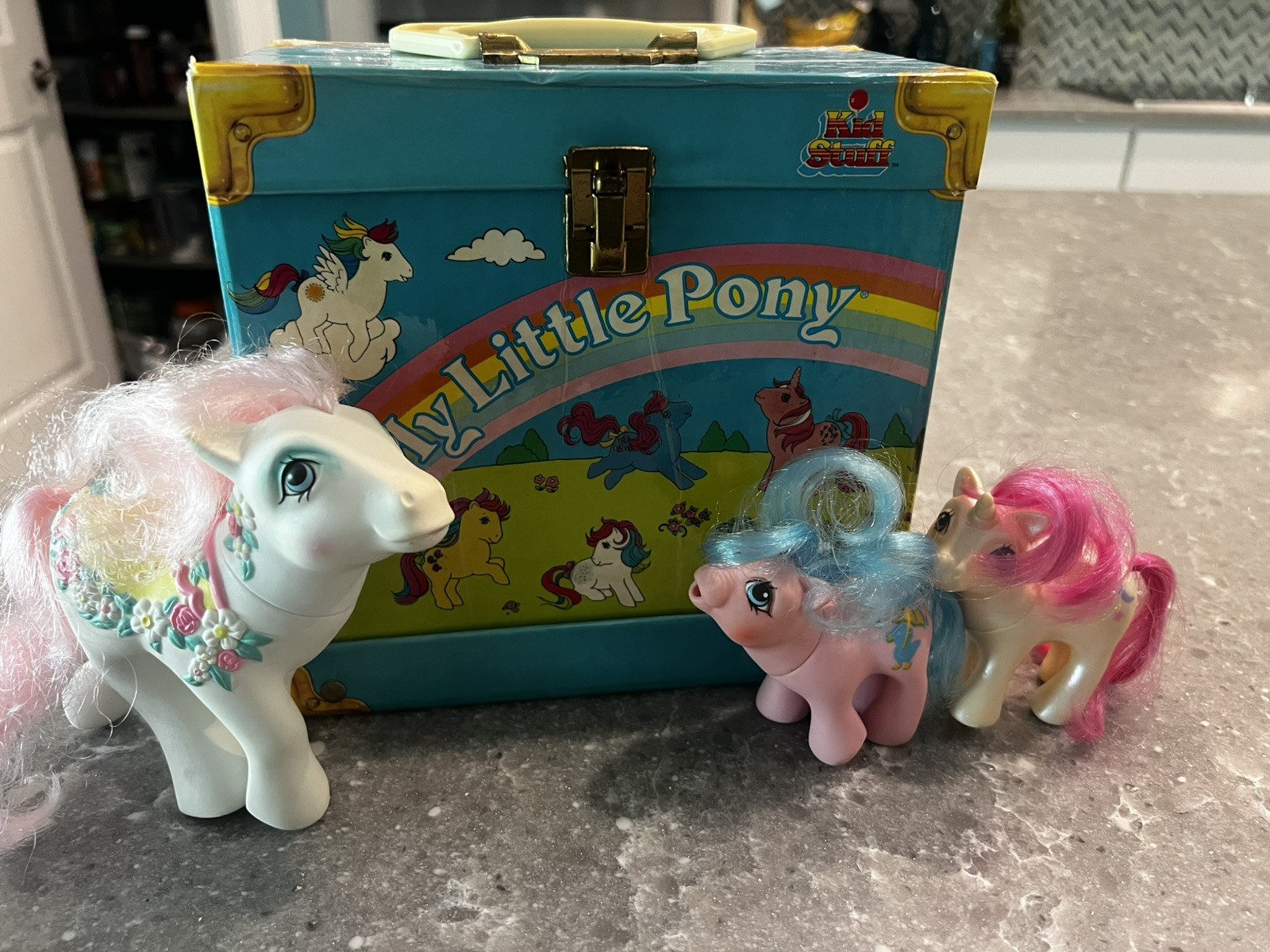 Vintage My Little Pony Lot Mixed 80’s Lot Of 3 Ponies Plus Rare Carrying Case