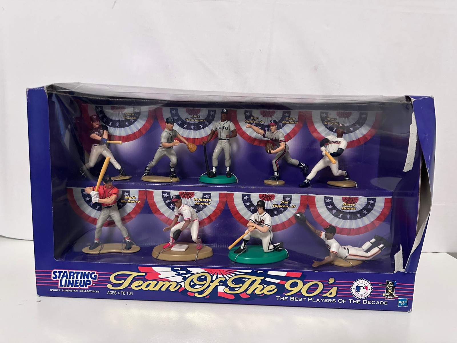 Starting Lineup Team Of The 90s Baseball Figure Collector Set Hasbro Boxed