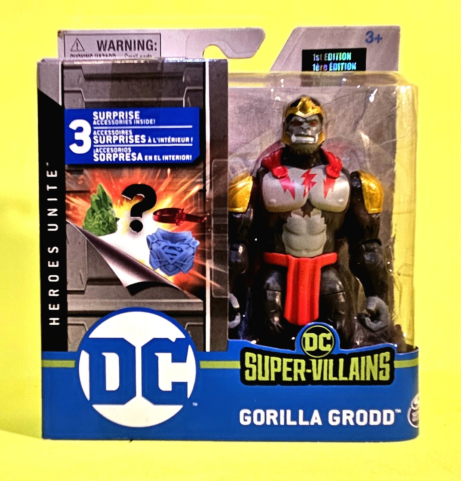 DC Gorilla Grodd 3.75″ Action Figure Super Villains Heroes Unite ~ New & Sealed