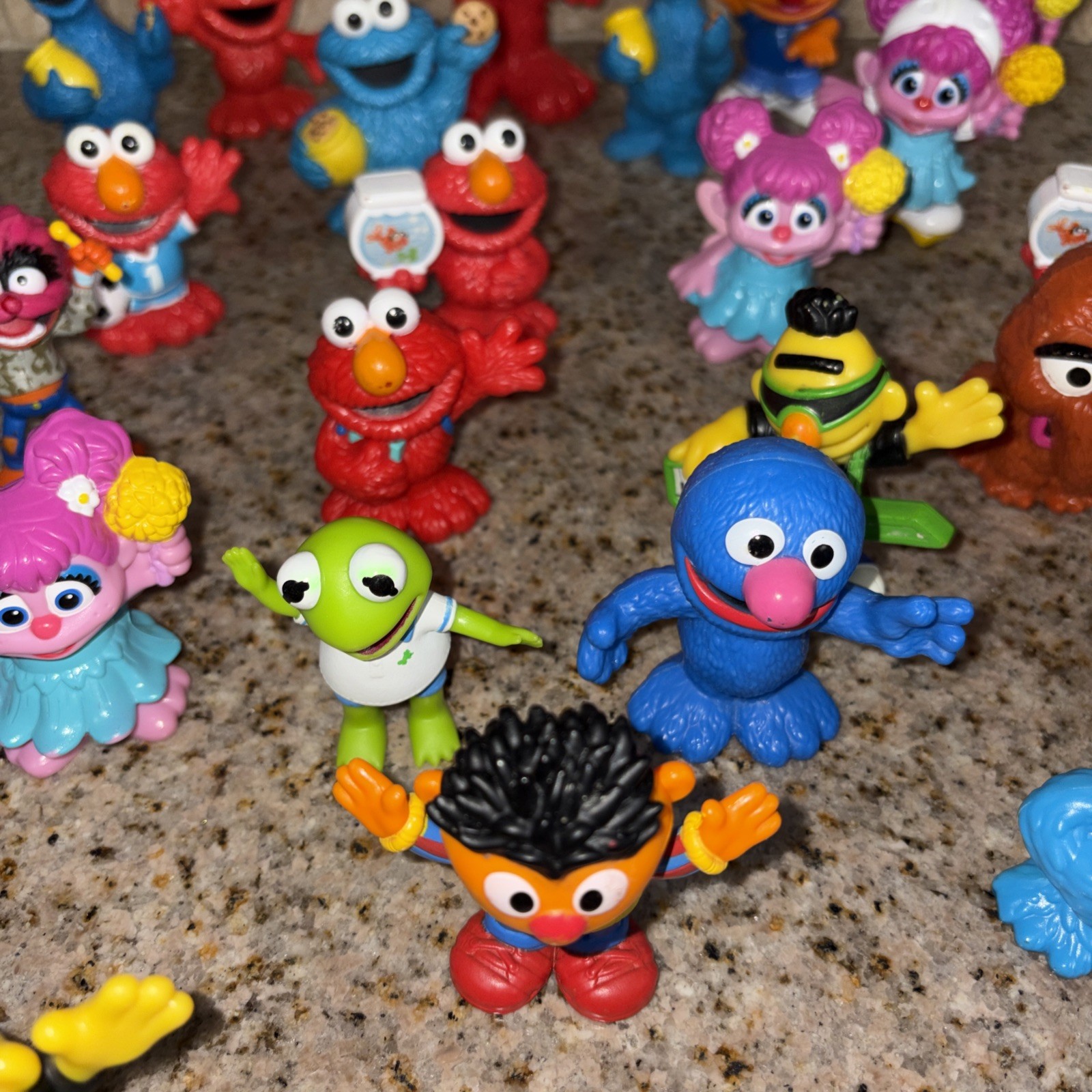 Sesame Street Big Bird Count Bert Ernie Elmo Jim Henson Muppets Figures Lot 4038