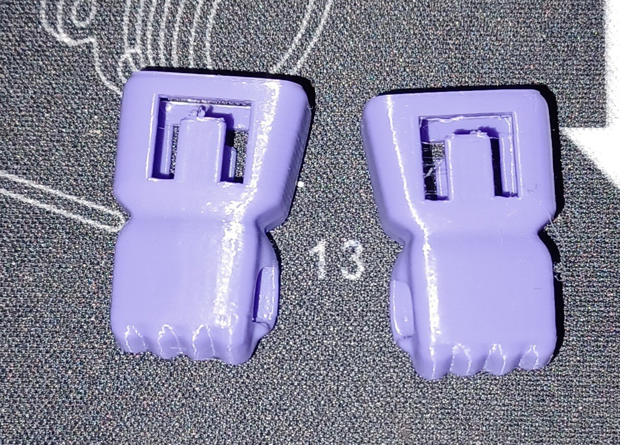 Transformers G1 Skywarp 3D Printed Upgraded Hands Left & Right With Weapons Port